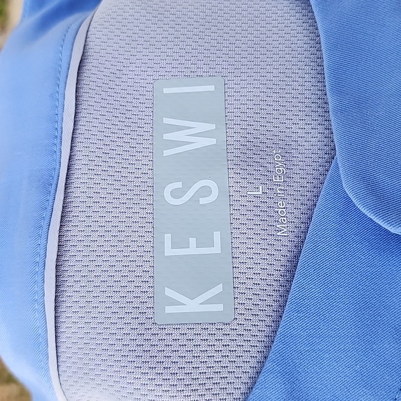 Keswi Scrubs Men's Henley Scrub Top Blue Size Large New With Tags Medical Nurse - Picture 8 of 12